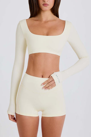 Silky Twist Back Crop Top