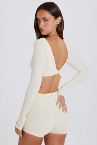 Silky Twist Back Crop Top