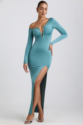 Slinky Jersey Asymmetric Maxi Dress