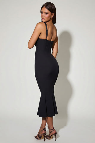 Layered Bra Detail Fishtail Dress