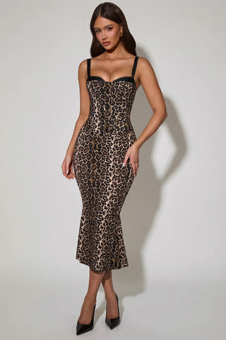 Layered Bra Detail Fishtail Dress