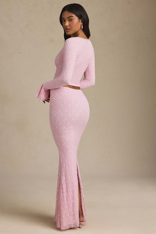 Lace Fishtail Maxi Skirt