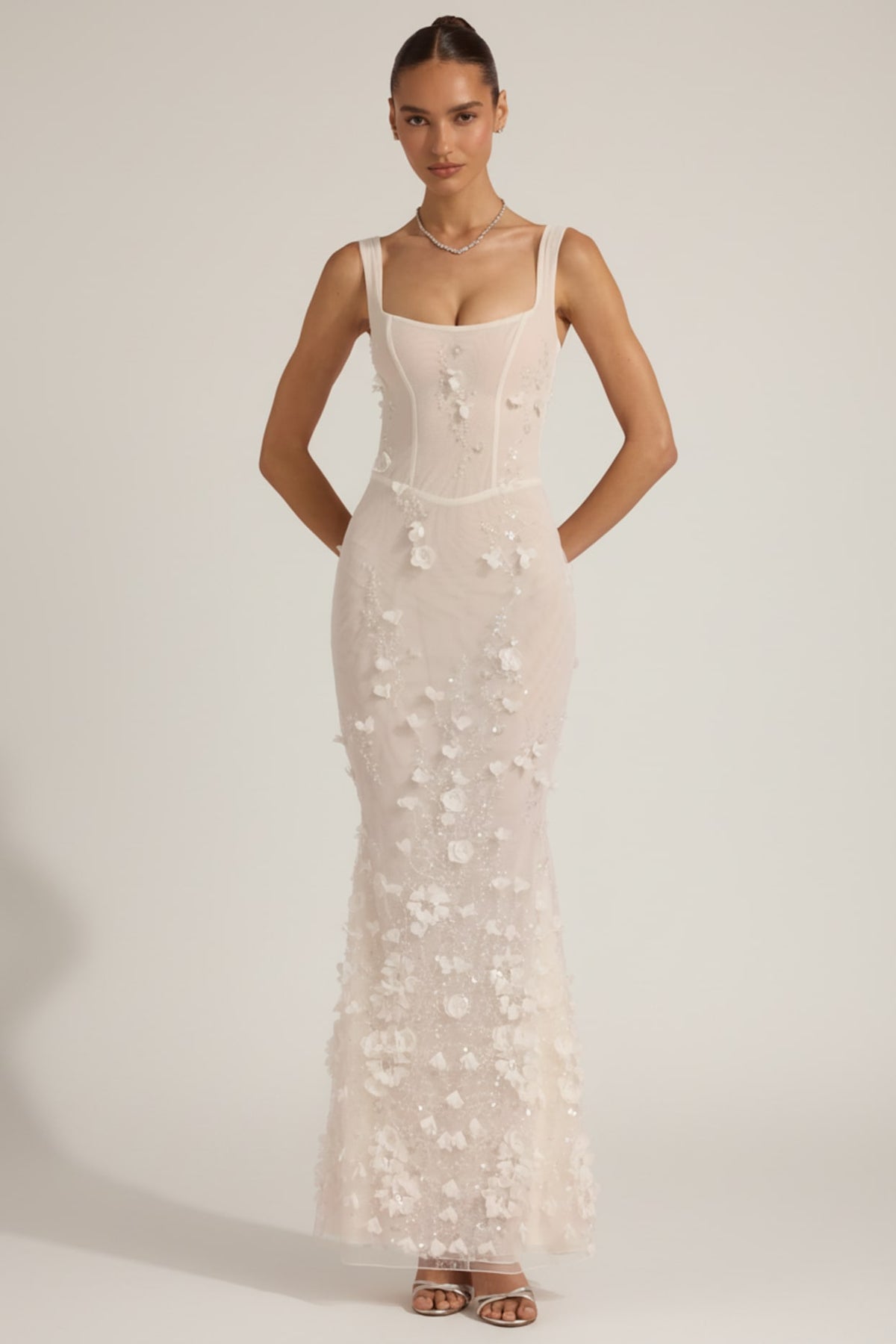 Embellished Fishtail Corset Gown