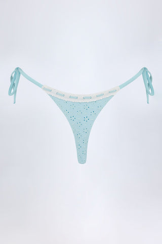 Broderie Anglaise Side Tie Bikini Bottoms