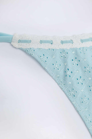 Broderie Anglaise Side Tie Bikini Bottoms