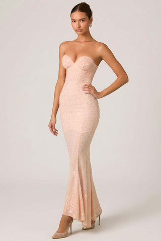 Embellished Sweetheart Fishtail Gown