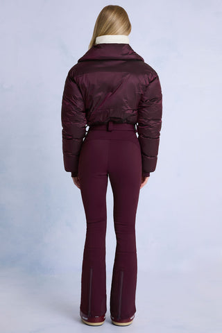 Belted Ski Suit with Flared Legs