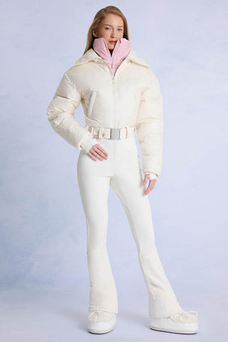 Layered Ski Suit with Belted Waist