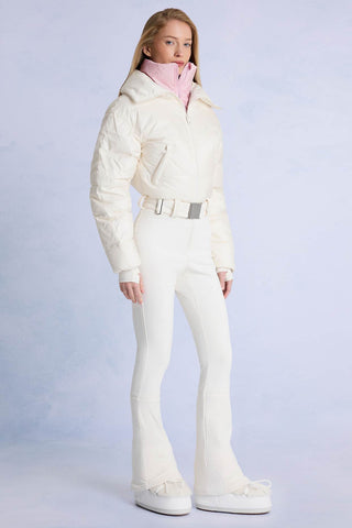 Layered Ski Suit with Belted Waist