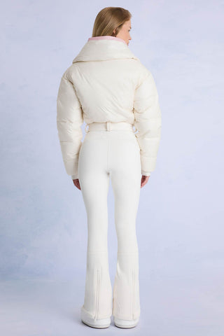 Layered Ski Suit with Belted Waist
