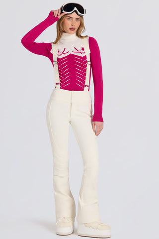 Flared Ski Salopettes with Suspenders