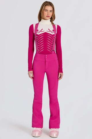 Pink Ski Salopettes with Suspenders