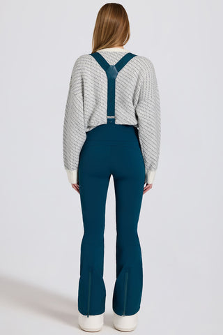 Teal Ski Salopettes with Suspenders