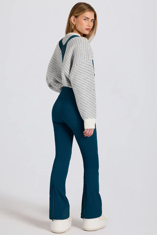 Teal Ski Salopettes with Suspenders