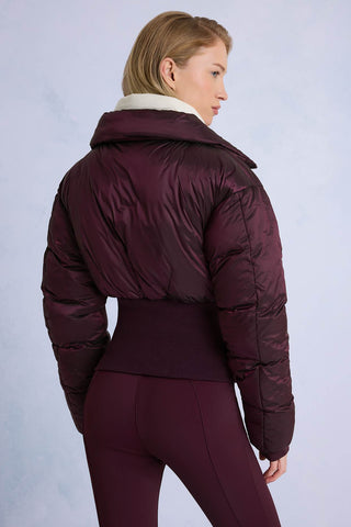 Layered Ski Jacket in Burgundy