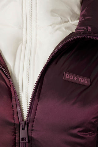 Layered Ski Jacket in Burgundy