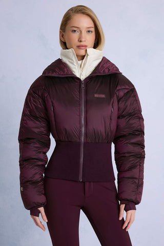Layered Ski Jacket in Burgundy