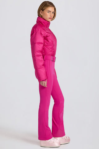 Padded Ski Suit in Magenta Pink