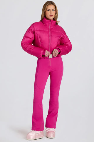 Padded Ski Suit in Magenta Pink