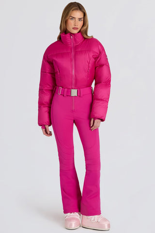 Padded Ski Suit in Magenta Pink