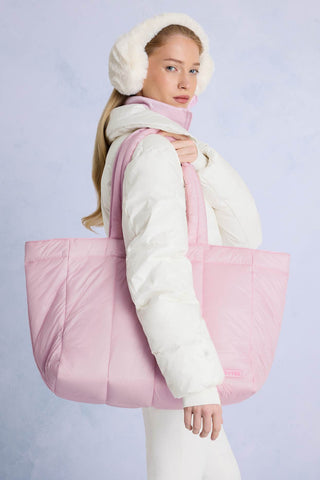 Powder Pink Puffer Tote