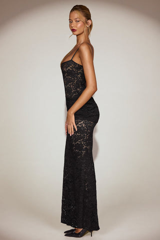 Lace Ruched Gown