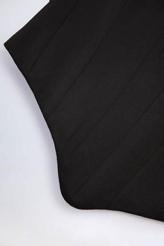 Curved Lace Up Corset Top