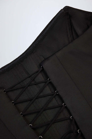 Curved Lace Up Corset Top