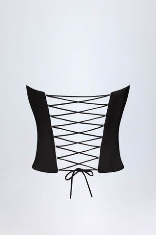 Curved Lace Up Corset Top