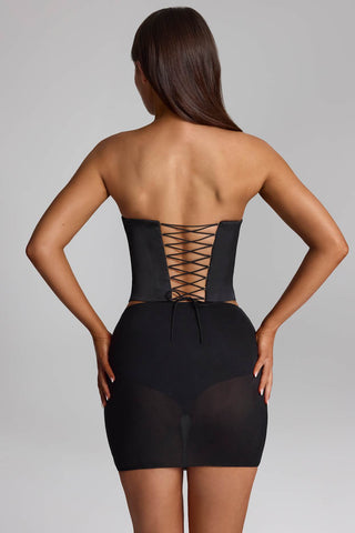 Curved Lace Up Corset Top