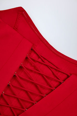 Lace Up Satin Corset Top