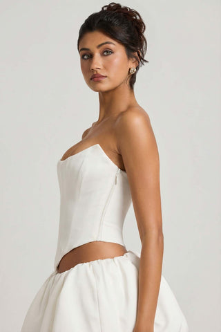 Curved Lace Up Corset Top