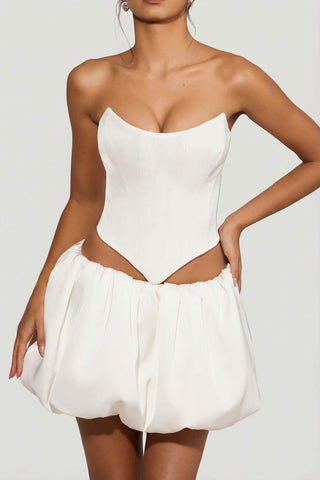 Curved Lace Up Corset Top