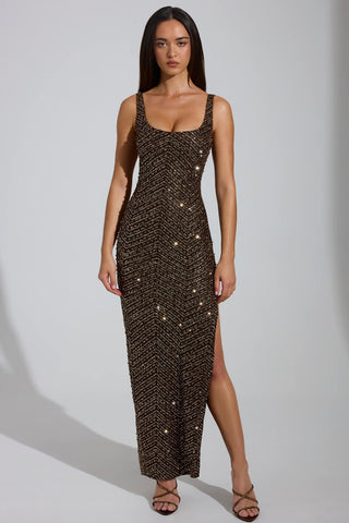 Sparkle Chevron Maxi Dress