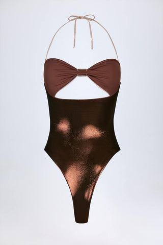 Cut Out Panel Swimsuit