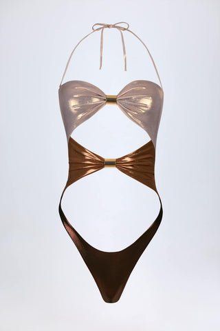 Cut Out Panel Swimsuit