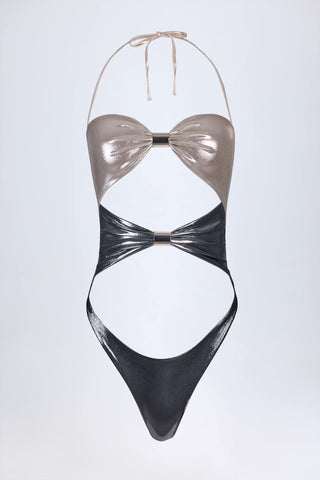 Cut Out Panel Swimsuit