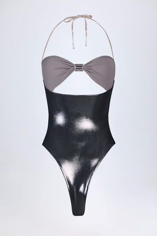 Cut Out Panel Swimsuit